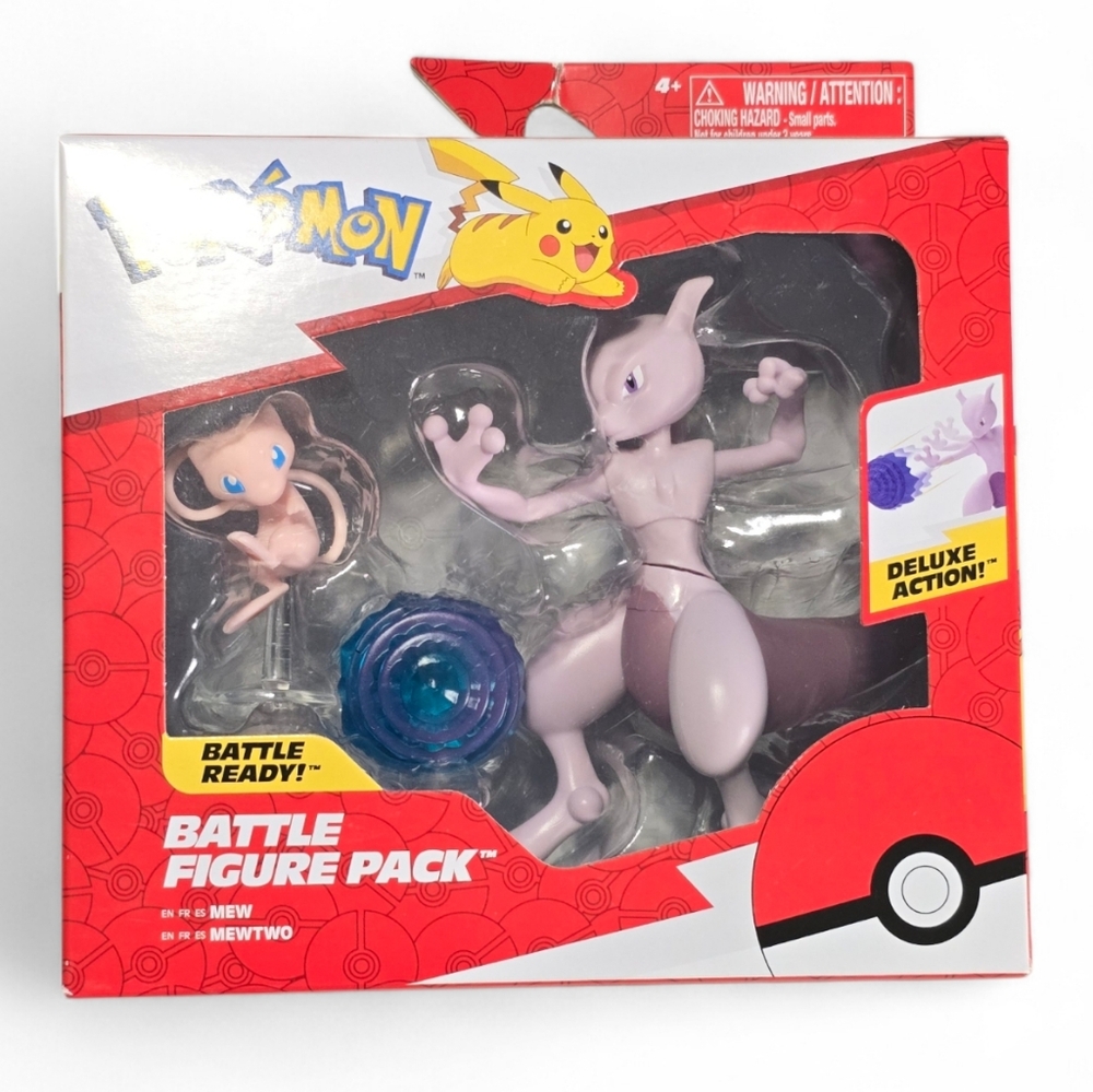 Pokemon Battle Figure Pack - Mewtwo and Mew in Red Packaging